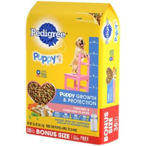 Pedigree Puppy Chicken Dry Dog Food Bonus Bag - 36lb