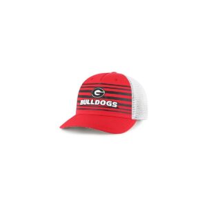 NCAA Georgia Bulldogs Men's White Structured with Mesh Snapback Hat