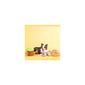 ZippyPaws - Zoo Friends Burrow, Interactive Squeaky Hide and Seek Plush Dog Toy - Giraffe Lodge