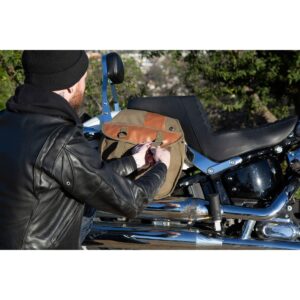 Stansport Cotton Canvas Saddle Bag Olive Green