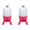 Little Giant 10 Gallon Tank Heavy Duty Poultry Chicken Gravity Waterer (2 Pack)