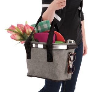 Huffy Designer Foldable Basket - Gray
