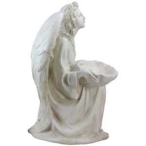 Northlight 19.75" Angel with Shell Religious Outdoor Patio Garden Statue Bird Feeder - White