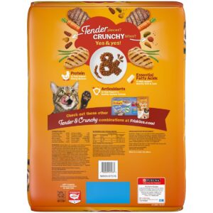 Friskies Tender & Crunchy with Flavors Chicken,Beef,Carrots&Green Beans Adult Complete & Balanced Dry Cat Food - 16lbs