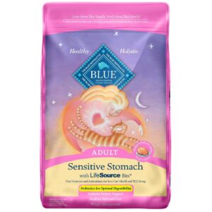 Blue Buffalo Sensitive Stomach Chicken & Brown Rice Recipe Adult Premium Dry Cat Food - 15lbs
