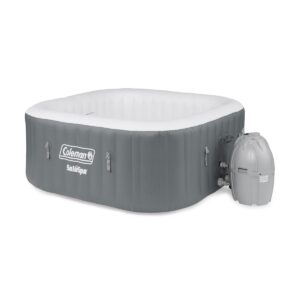 Coleman SaluSpa 4 Person Square Inflatable Outdoor Hot Tub & Inflatable Seat
