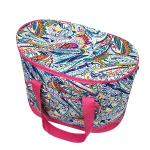 Zodaca Fashionable Large Cooler Bag, Multi-color Paisley