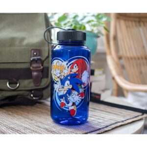 Just Funky Sonic The Hedgehog Character Plastic Water Bottle | Holds 32 Ounces