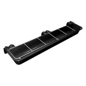 Little Giant HF9BLACK Hook Over Goat Trough Heavy Duty Galvanized Steel 9 Quart Feeder, Black