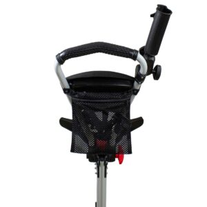 Northlight 48" White and Red Easy Folding 3 Wheel Golf Bag Push Cart