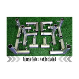 Cimarron Sports Outdoor Portable Training Golf Net Hitting Tunnel Frame Corner Kit, 10 x 10 x 10 Feet