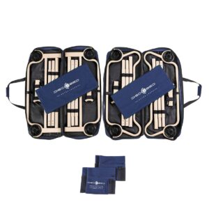 Disc-O-Bed XL Cam-O-Bunk Bench Bunked Organizers Double Camping Cot, Navy Blue