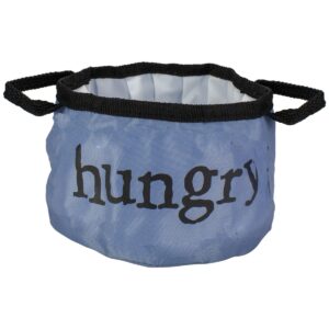 Northlight 7.75" Blue and Black Dog Food and Water Bowl Set with Pouch