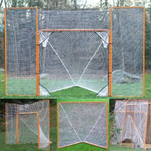EZ Goals Portable Folding Lacrosse Practice Net Goal with Backstop and Targets