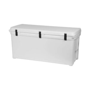 Engel High Performance 167-Quart Portable Durable Rotomolded Airtight 264 Can Hard Cooler and Ice Box for Camping, Sports Events, & Fishing, White
