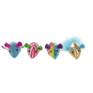 SmartyKat Skitter Mice Pride Plush Catnip Cat Toy - 4pk