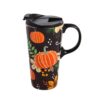 Evergreen Cypress Home Ceramic Travel Cup 17oz. ,withbox Pumpkin Festival