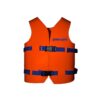 TRC Recreation 1021506 Super Soft Medium United States Coast Guard Approved Child Vinyl Coated Foam Life Preserver Floatation Vest, Sunset Orange