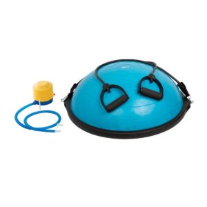 Monoprice GetFit Fitness Balance Trainer Ball w/ Anti-skid Base, Air Pump, & 3-Stage Resistance Bands for Workout, Exercise, Cardio, Strength Training