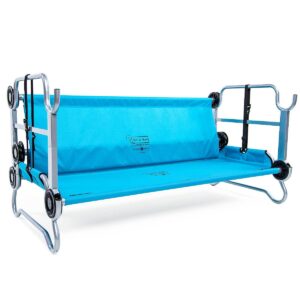 Disc-O-Bed Youth Kid-O-Bunk Benchable Camping Cot, Teal & Non-Slip Foot Pads