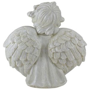 Northlight 9" Ivory Cherub Angel Bird Feeder Outdoor Garden Patio Statue