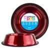 Platinum Pets Embossed Non-Tip Cat/Dog Bowl - Candy Apple Red - 3.5 Cup