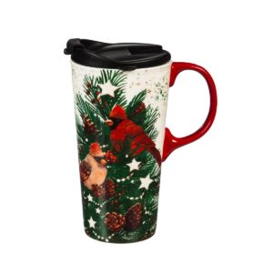 Evergreen Ceramic Travel Mug 17oz. Fox Sake