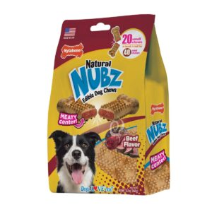 Nylabone Nubz Beef with Meaty Center Chewy Dog Treats - 20pk