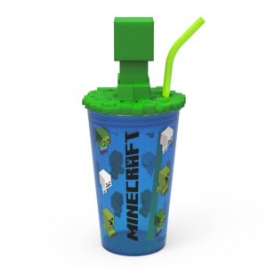 Minecraft 15oz Plastic Funtastic Tumbler with Straw - Zak Designs