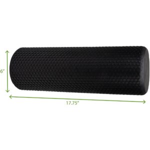 Mind Reader 18 inch Black High-Density Round Foam Roller