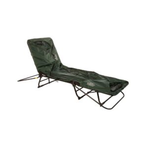 Kamp-Rite Oversize Portable Durable Cot, Versatile Design Converts into Cot, Chair, or Tent w/ Easy Setup, Waterproof Rainfly & Carry Bag, Green