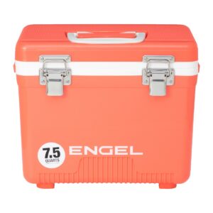 Engel UC7CR 7.5 Quart 8 Can Leak Proof Odor Resistant Insulated Cooler Drybox with Integrated Shoulder Strap, Coral