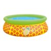 JLeisure Outdoor Blow Up Inflatable 16 Inch Deep Round Above Ground Splash Kiddie Swimming Wading Pool for Babies and Toddlers, Pineapple Print