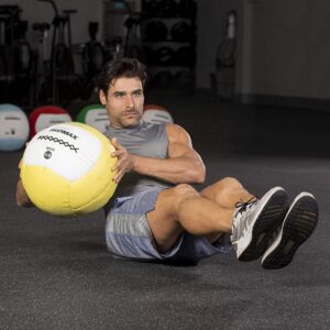 Champion Sports Soft Shell Rhino Promax Slam Light Blue Medicine Ball, 14 Pounds