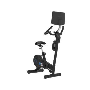 Sportop U80 Indoor Home Workout Bike Stationary Fitness Comfortable Cycler Exercise Machine with 12 Pre Programmed Trainings and Monitor Screen, Black