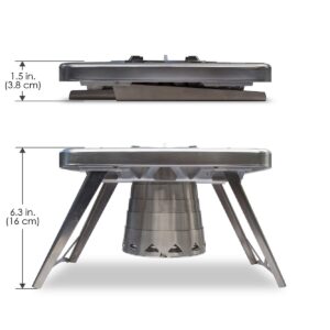 nCamp 4 Piece Outdoor Camping Cooking Stove Prep Surface Set with Carrying Case for Hiking and Backpacking