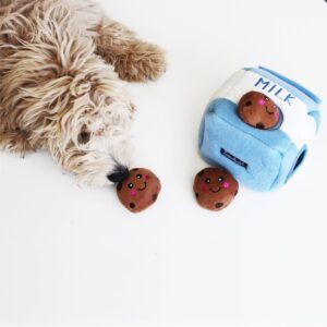 ZippyPaws Burrow Milk and Cookies Dog Toy - M