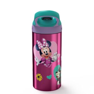 Disney Minnie Mouse 19.5oz Stainless Steel Water Bottle Pink/Green - Disney store