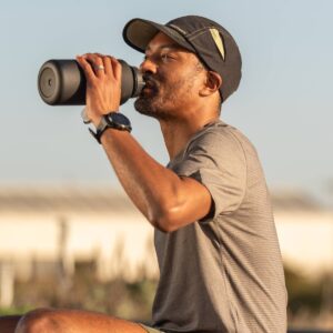 Nathan 32oz Tritan Big Shot Water Bottle - Black