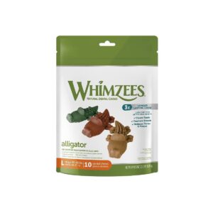 WHIMZEES Gator Value Bag Large Dental Dog Treats - 21.2oz