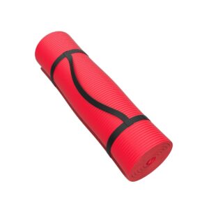 Wakeman Non-Slip Luxury Foam Twin Size Camping Sleep Mat - Red