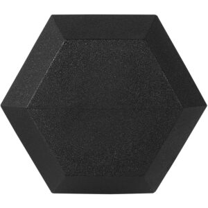 Sporzon Exercise Equipment Rubber Encased Pair of Hexagon Handheld Weight Dumbbells with Contoured Non Slip Handles for Home Fitness, 25 Pounds