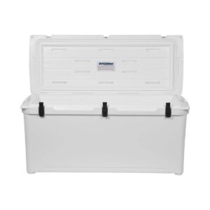Engel High Performance 167-Quart Portable Durable Rotomolded Airtight 264 Can Hard Cooler and Ice Box for Camping, Sports Events, & Fishing, White