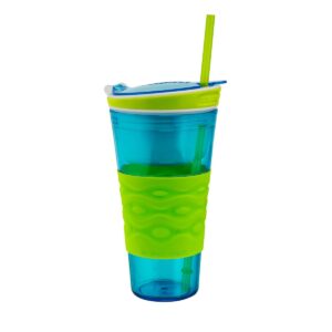 Snackeez 2-in-1 Snack & Drink Cup Blue/Green