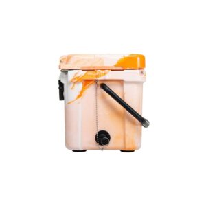 Elkton Outdoors ELK-ICE-20ORG Heavy Duty Rotomolded Portable 20 Quart Commercial Grade Insulated Hardside Ice Chest Beverage Cooler, Orange