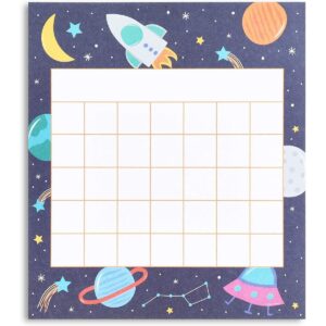 60-Pack Classroom Incentive Charts, Motivate Nice Behavior for Teachers Students, Space Themed, 6x5.25"