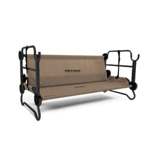 Disc-O-Bed Youth Kid-O-Bunk Double Cot w/ Organizer & No Slip Foot Pads Set of 4