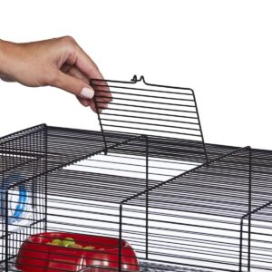 Ferplast Favola 57901470US2 Large Multi-Level Hamster Cage with Water Bottle, Food Dish and Hamster Hide-Out