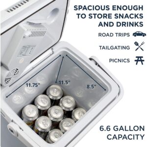 Ivation 25 Liter Portable Electric Cooler and Warmer - Great for Camping, Travel and Picnics