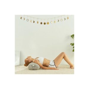 Brentwood Home Crystal Cove Yoga Bolster, Buckwheat Fill Rectangular Support Pillow, Made in California